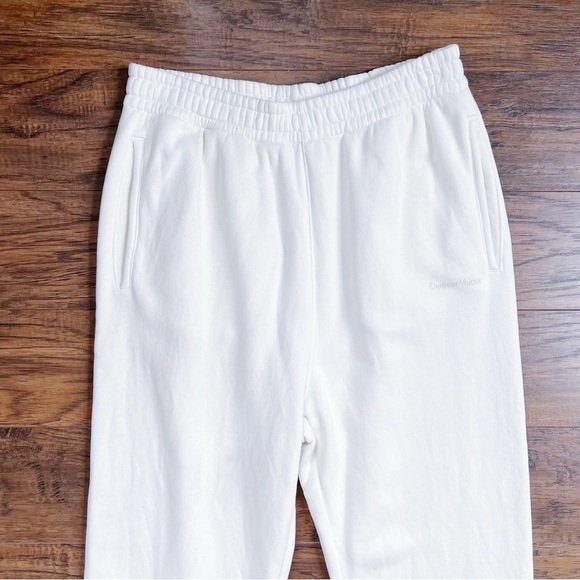 Outdoor Voices • Nimbus Sweatpant jogger pants Vanilla organic cotton terry knit - Picture 4 of 14